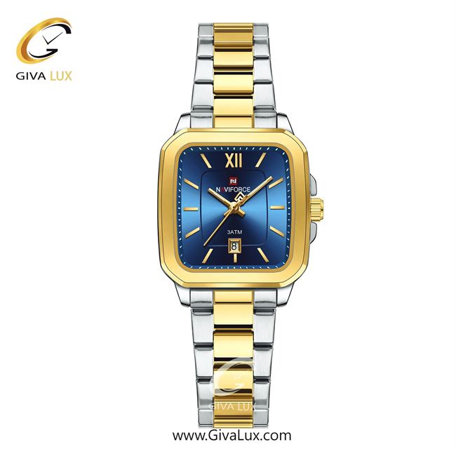 ساعت مچی اورجینال زنانه ناوی فورس|Naviforce|نوی فورس|نیوی فورس نقره ای-طلایی | طلایی-نقره ای| سرمه ای| کد رفرنس NF9239 S/BE/G